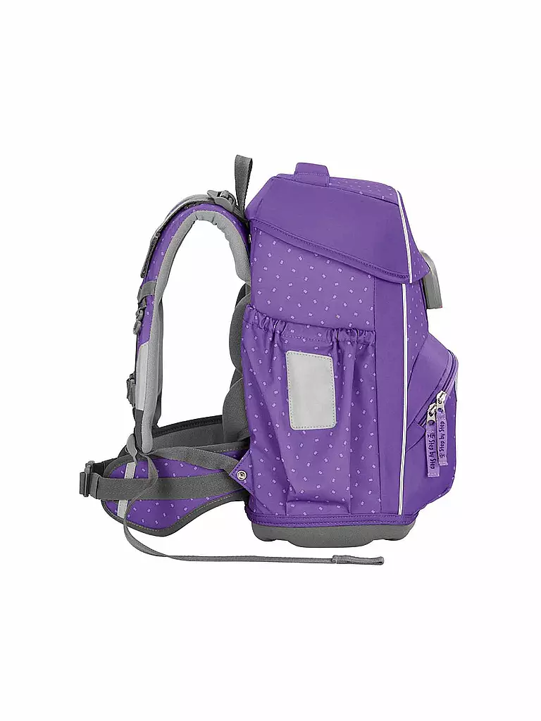 STEP BY STEP | Schultaschen Set 4tlg BASIS Purple Konfetti | grün