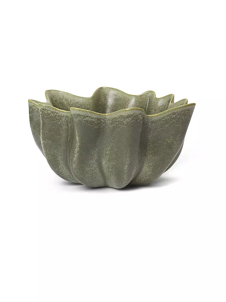 SUITE | Keramik Schale NIUM 36cm Dark Sage  | dunkelgrün