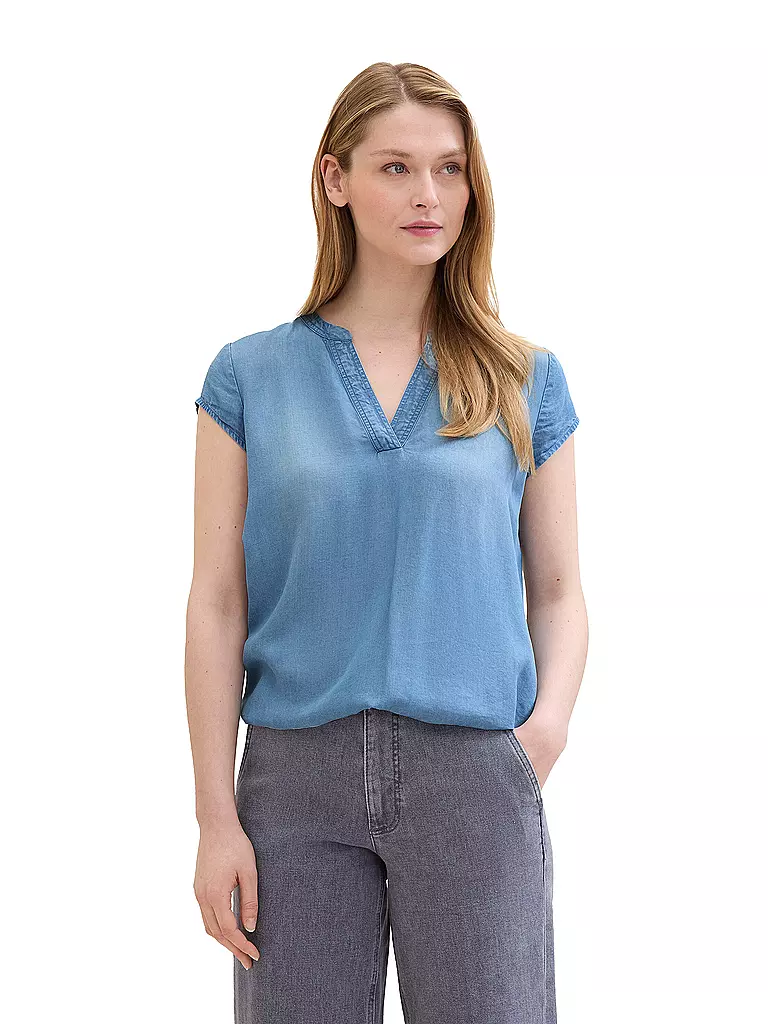 TOM TAILOR | Jeansbluse  | blau