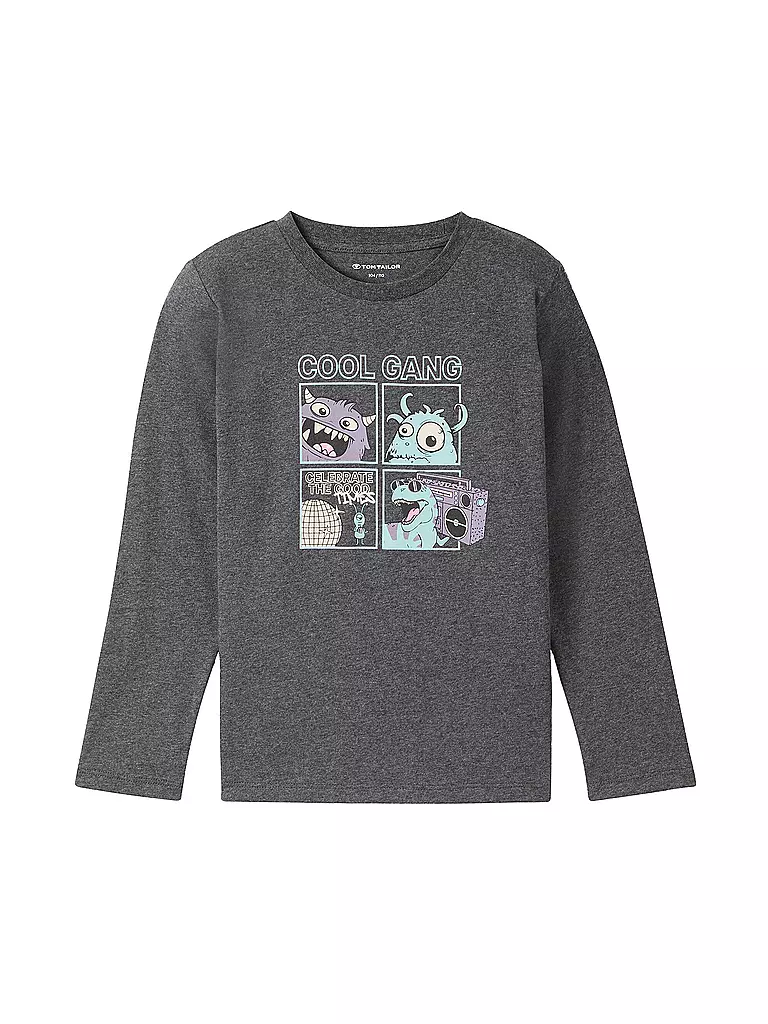 TOM TAILOR | Jungen Langarmshirt  | grau