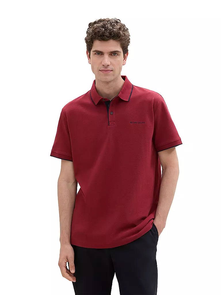 TOM TAILOR | Poloshirt Regular Fit | rot