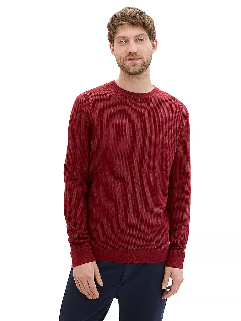 TOM TAILOR | Pullover  | rot