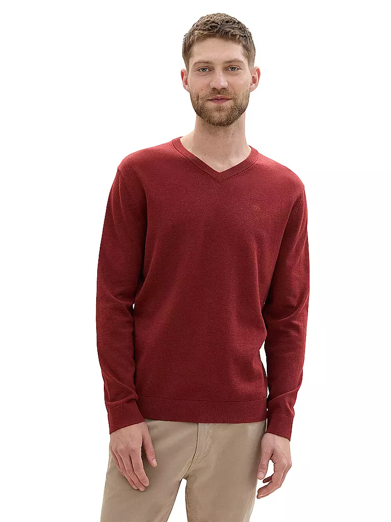 TOM TAILOR | Pullover  | rot