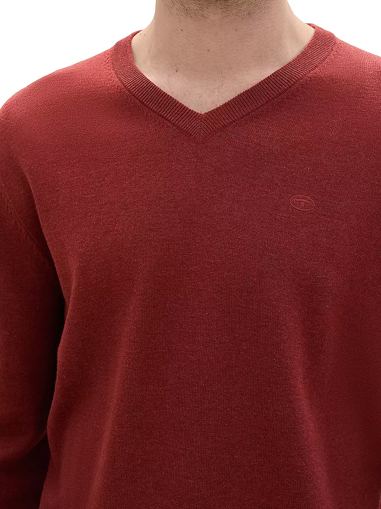 TOM TAILOR | Pullover  | rot