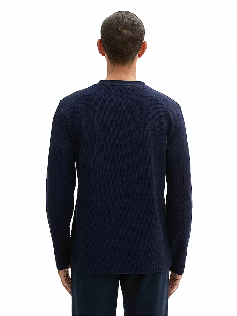 TOM TAILOR | Pullover HENLEY | dunkelblau