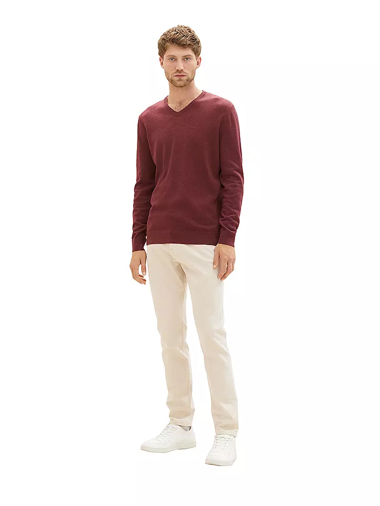 TOM TAILOR | Pullover | dunkelrot