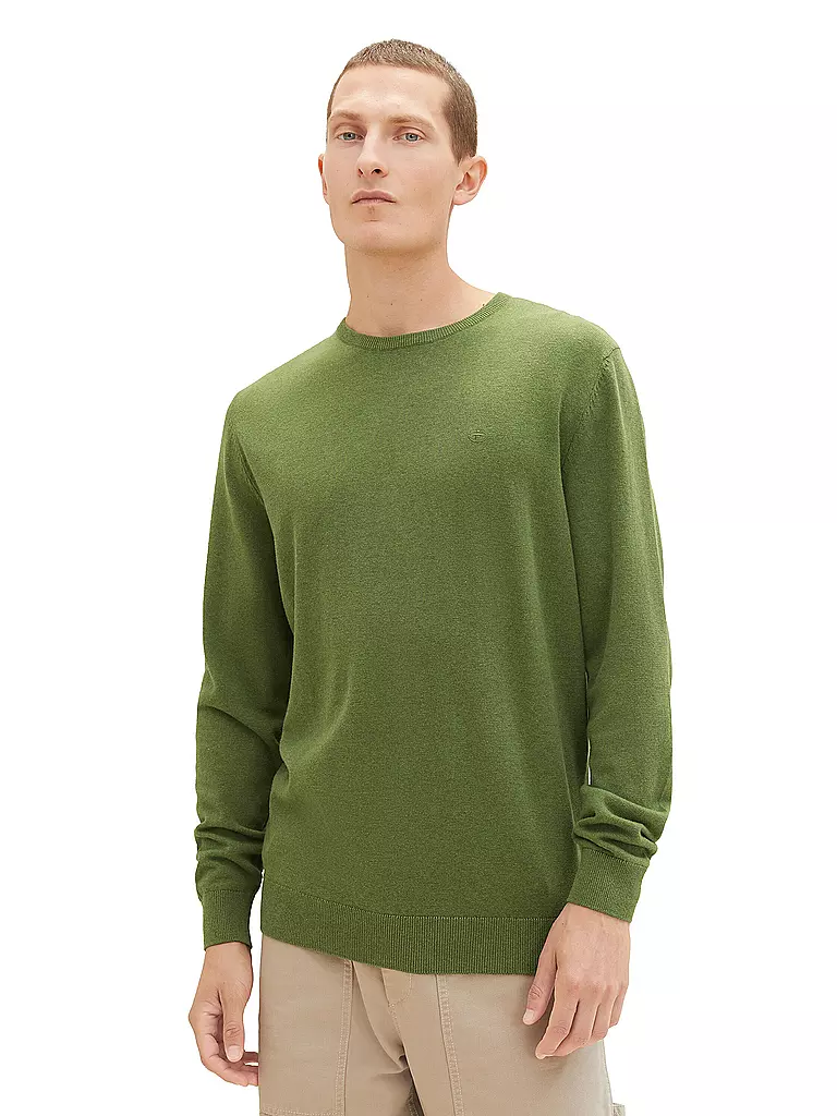 TOM TAILOR | Pullover | dunkelgrün