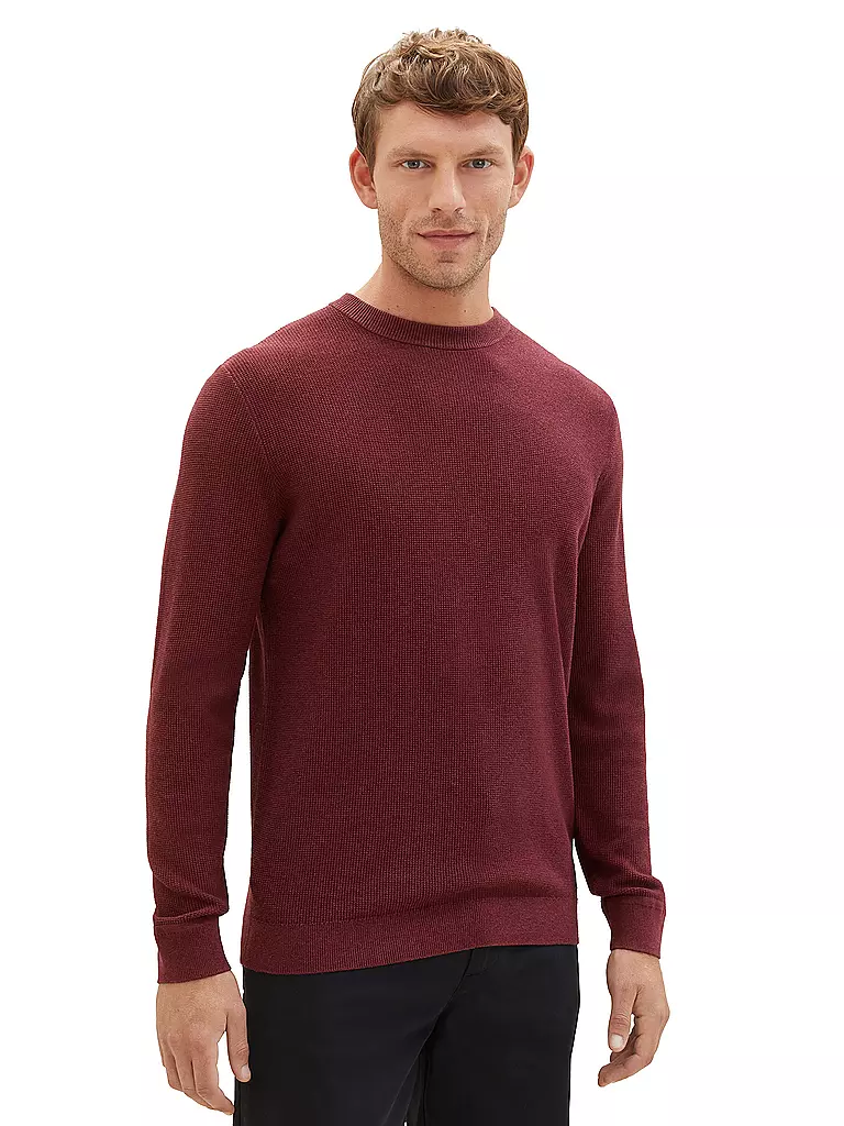 TOM TAILOR | Pullover | dunkelrot