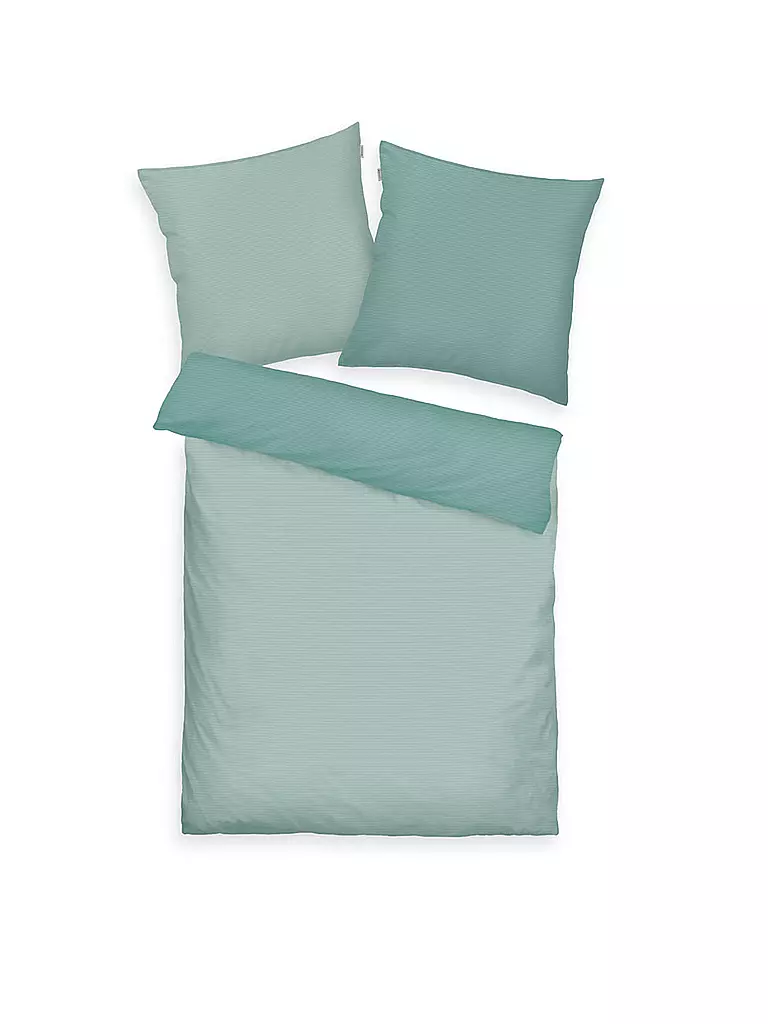 TOM TAILOR | Satin Bettwäsche 70x90cm  / 140x200cm Fresh Sage  | mint