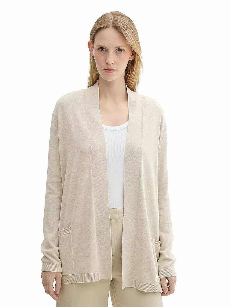 TOM TAILOR | Strickjacke | beige