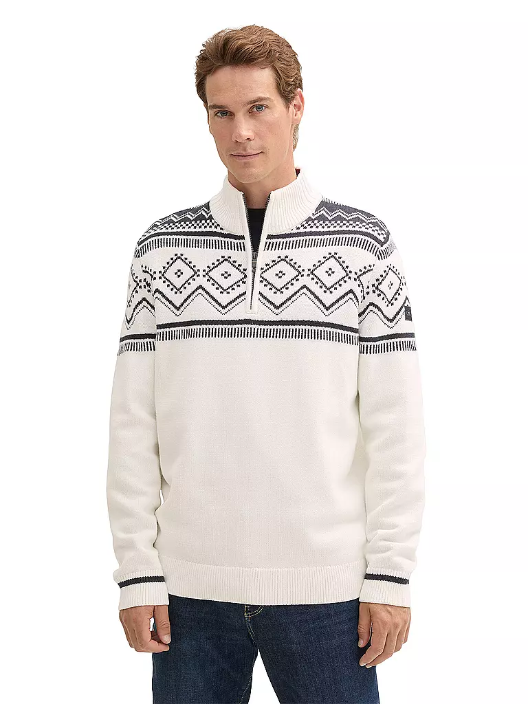 TOM TAILOR | Troyer Pullover | weiss