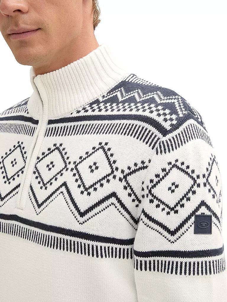 TOM TAILOR | Troyer Pullover | weiss