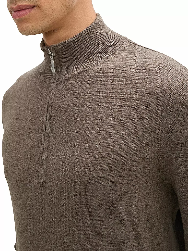 TOM TAILOR | Troyer Pullover | braun