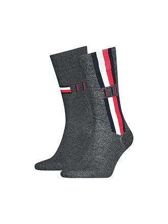 TOMMY HILFIGER | Socken 2er Pkg mid grey mel