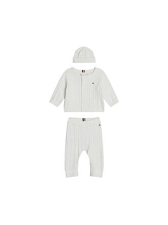 TOMMY HILFIGER | Baby Set 3-tlg Strickjacke, Mütze und Strickhose