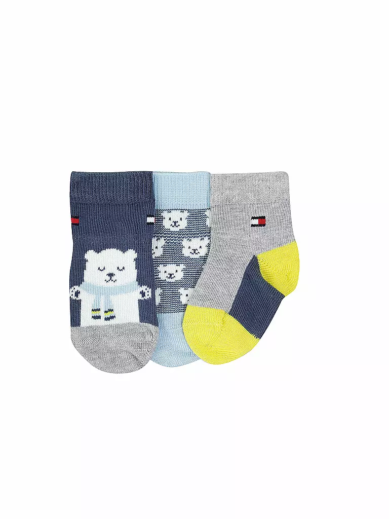 TOMMY HILFIGER |  Jungen Socken Geschenkbox 3er Pkg blue combo | blau