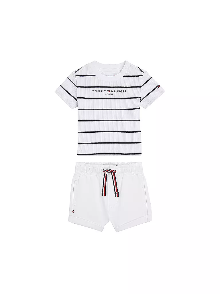 TOMMY HILFIGER | Baby Set 2tlg T-Shirt und Shorts | weiss