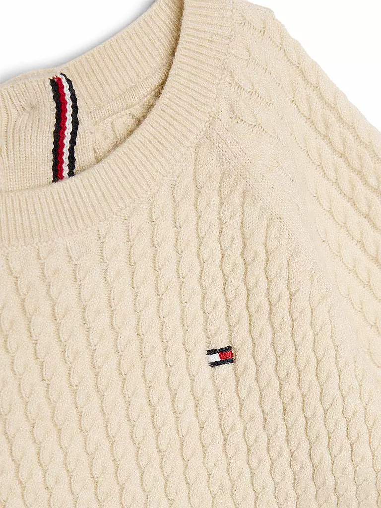 TOMMY HILFIGER | Baby Set 3-tlg. Pullover, Hose und Mütze | beige