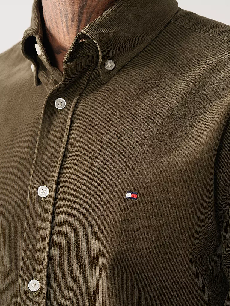 TOMMY HILFIGER | Cordhemd | olive