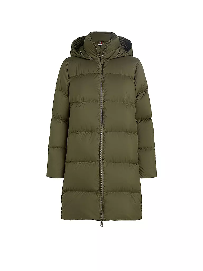 TOMMY HILFIGER | Daunensteppmantel | olive