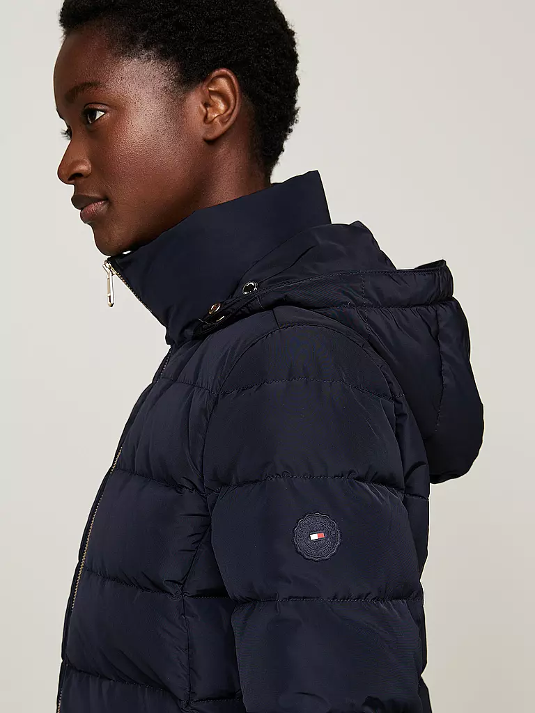 TOMMY HILFIGER | Daunensteppmantel | dunkelblau