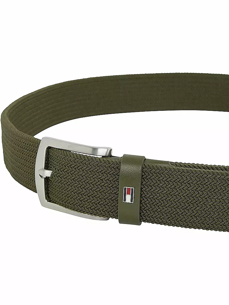 TOMMY HILFIGER | Gürtel DENTON ELASTIC  | olive