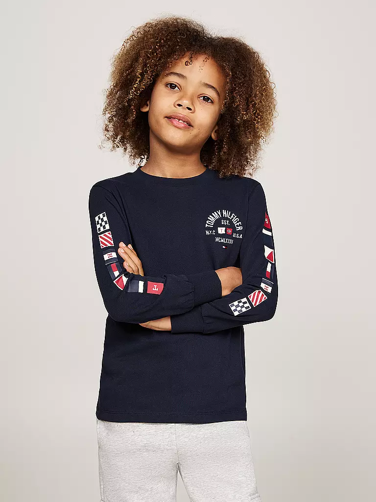 TOMMY HILFIGER | Jungen Langarmshirt | dunkelrot