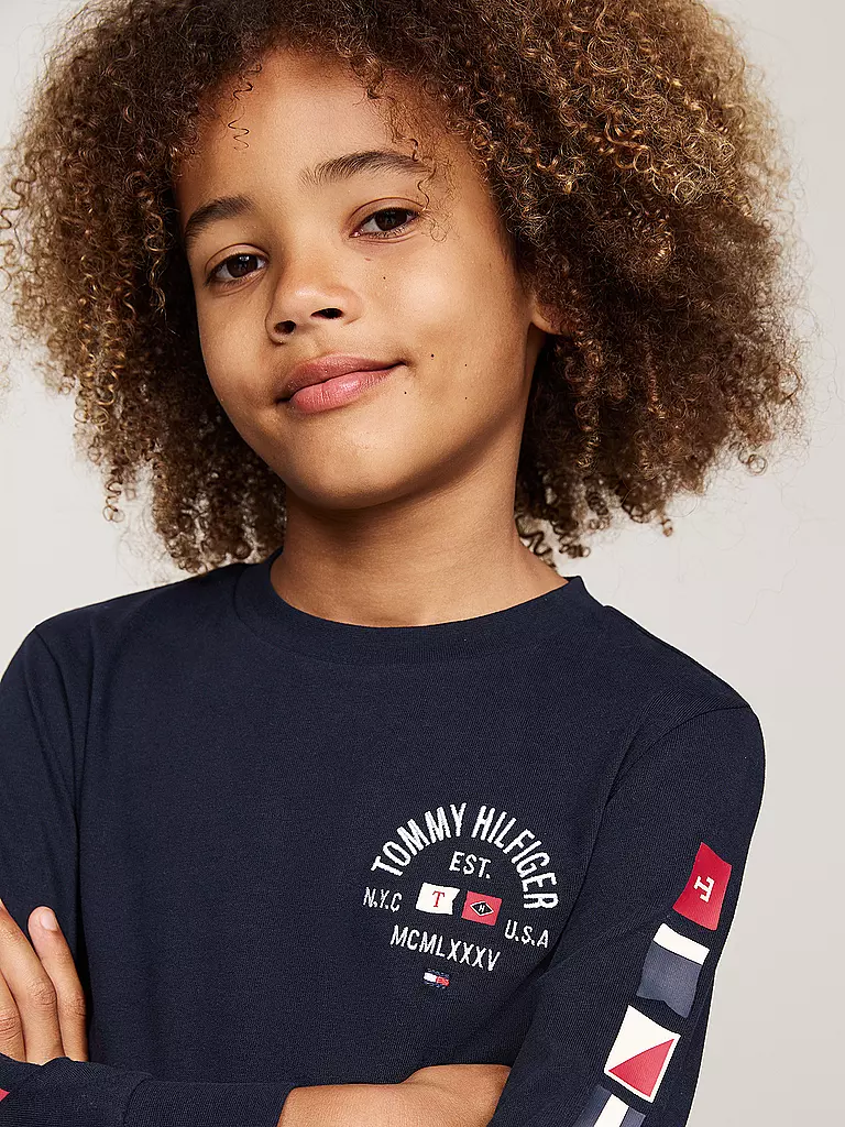 TOMMY HILFIGER | Jungen Langarmshirt | dunkelrot