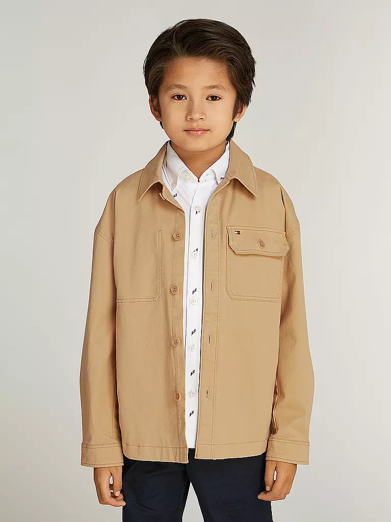 TOMMY HILFIGER | Jungen Overshirt  | beige