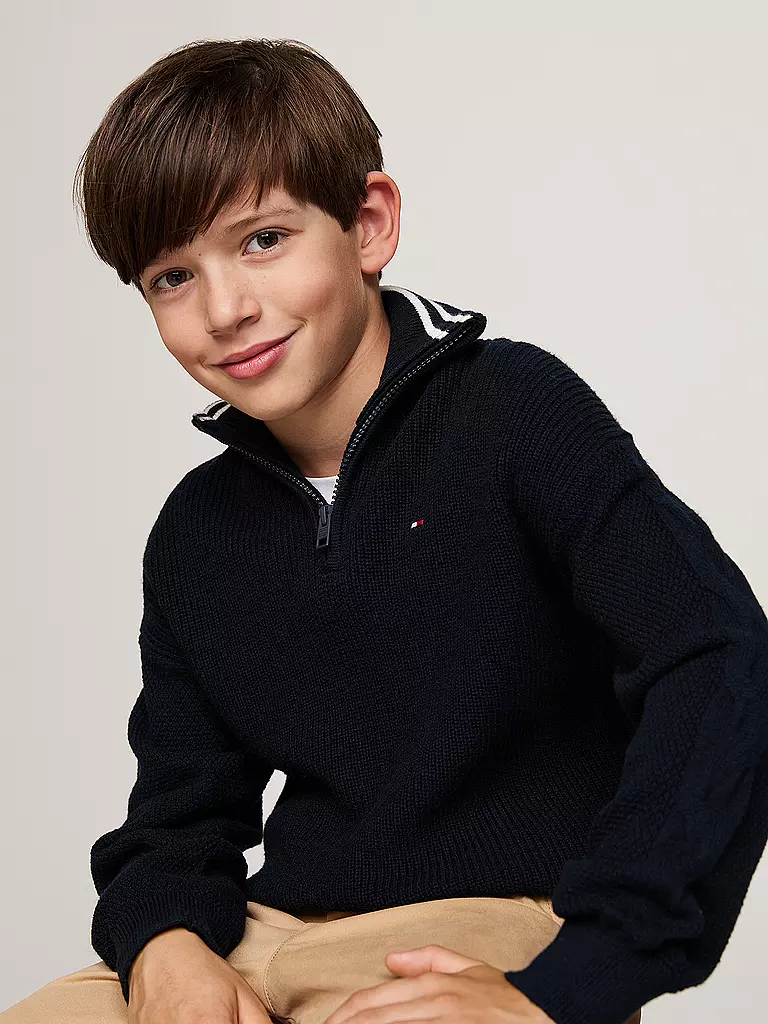 TOMMY HILFIGER | Jungen Pullover | dunkelblau