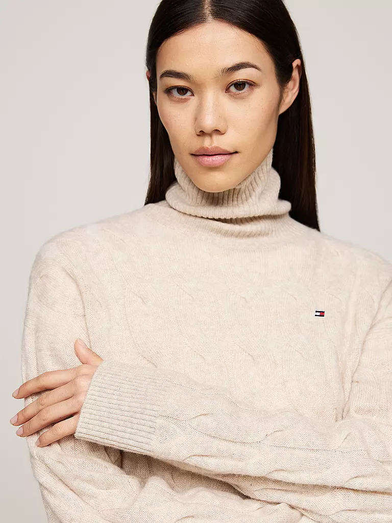 TOMMY HILFIGER | Rollkragenpullover  | creme