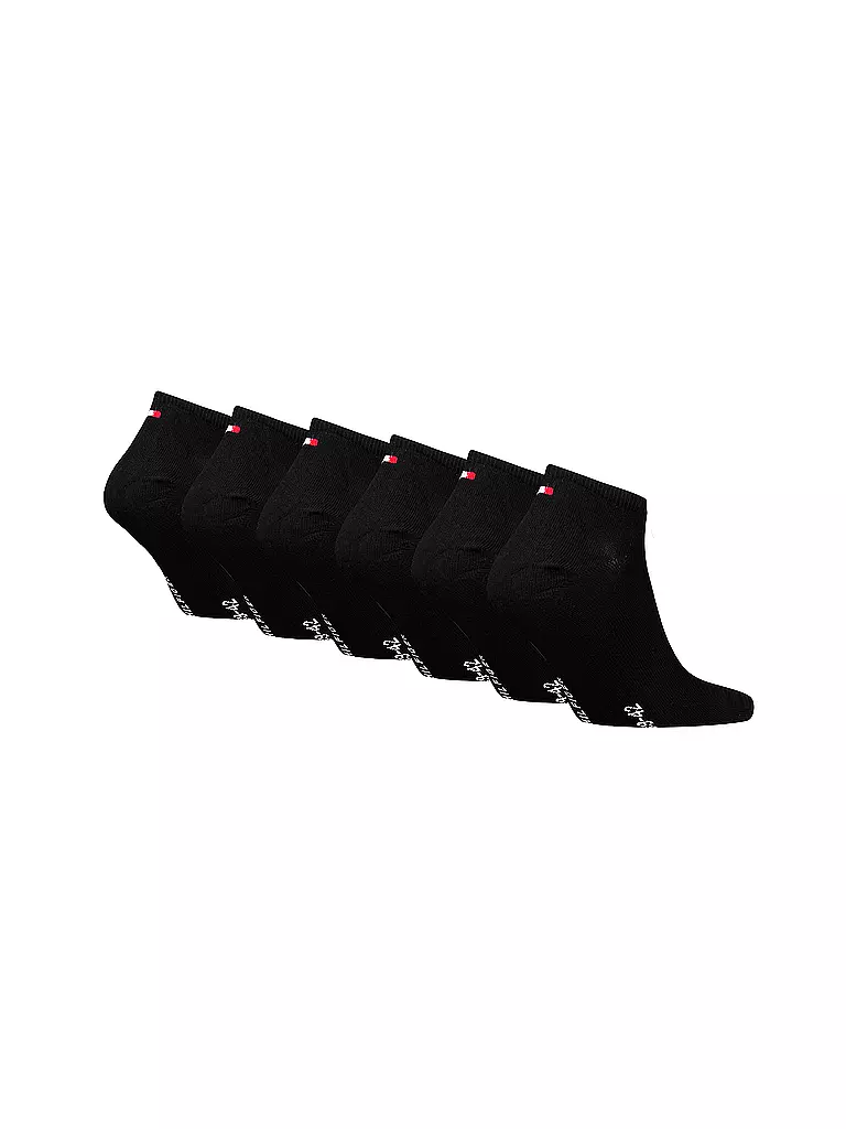 TOMMY HILFIGER | Sneaker Socken 6er Pkg. Black  | schwarz