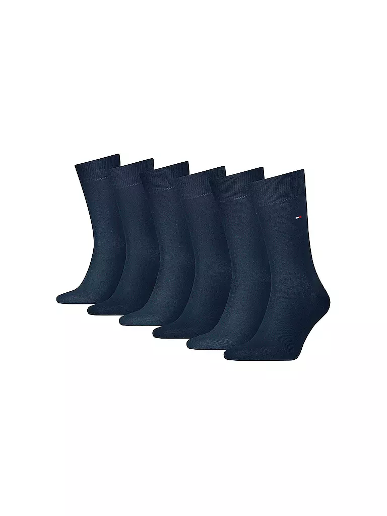 TOMMY HILFIGER | Socken 6er Pkg. Dark Navy  | dunkelblau