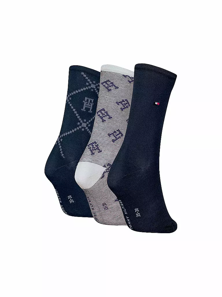 TOMMY HILFIGER | Socken Geschenkbox 3er Pkg. navy | dunkelblau