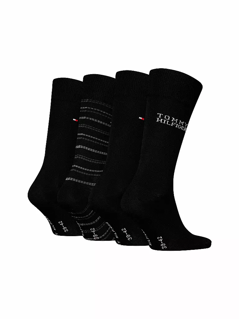 TOMMY HILFIGER | Socken Geschenkbox 4er Pkg. black | schwarz