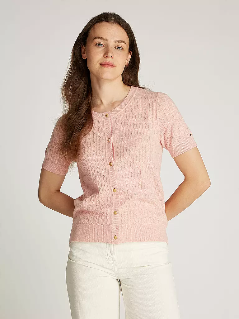 TOMMY HILFIGER | Strickjacke | rosa