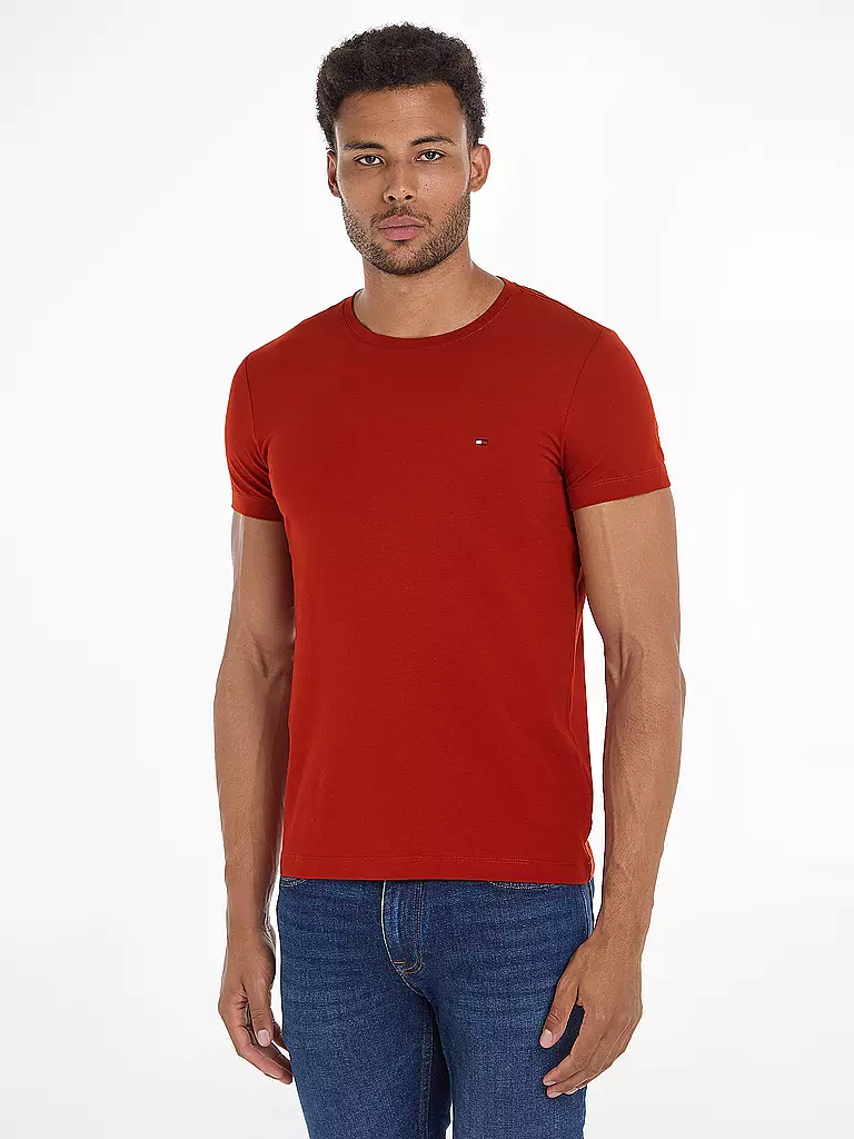 TOMMY HILFIGER | T-Shirt Slim Fit | rot