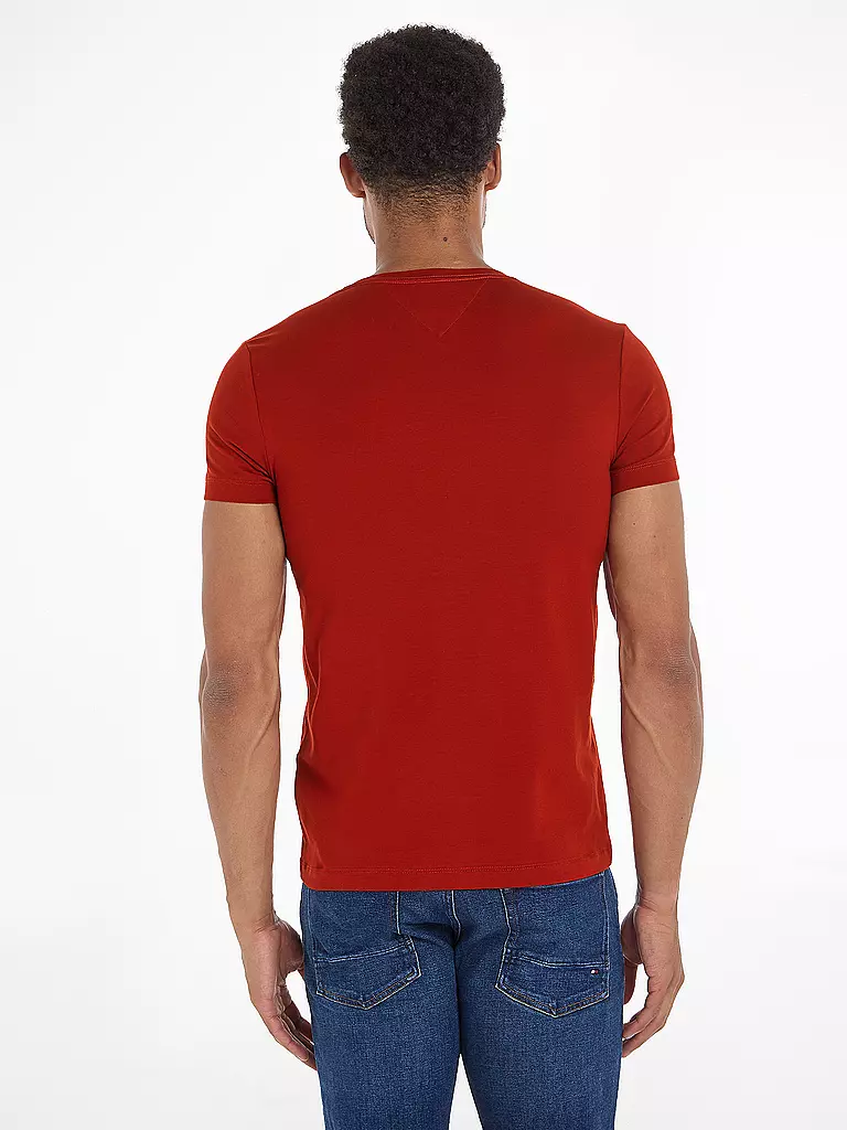 TOMMY HILFIGER | T-Shirt Slim Fit | rot