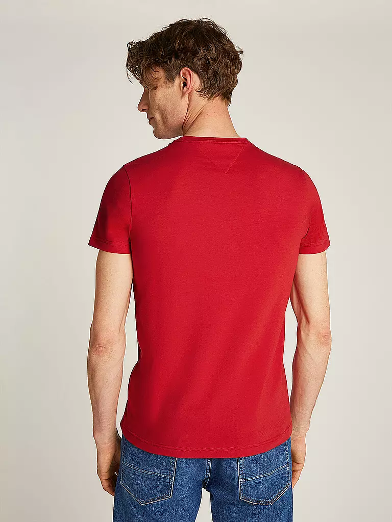 TOMMY HILFIGER | T-Shirt Slim Fit | grün