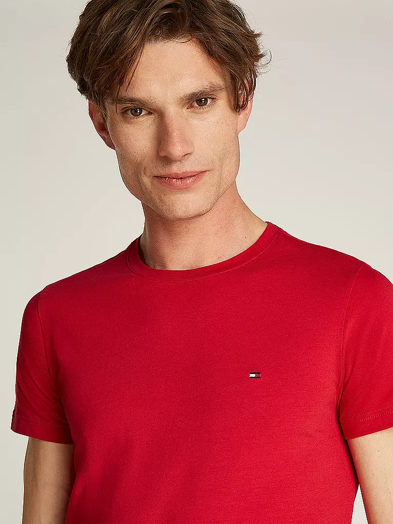 TOMMY HILFIGER | T-Shirt Slim Fit | rot