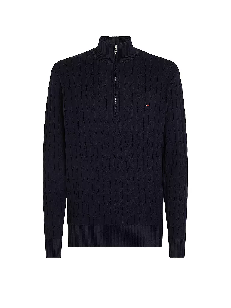 TOMMY HILFIGER | Troyer Pullover | blau