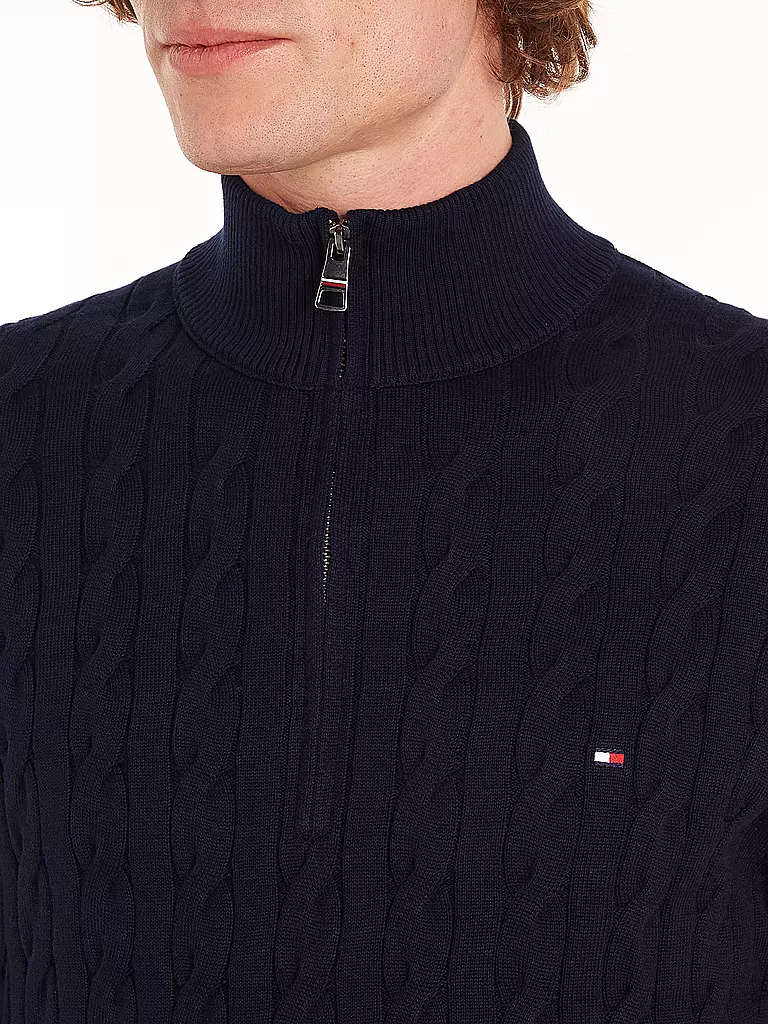 TOMMY HILFIGER | Troyer Pullover | blau