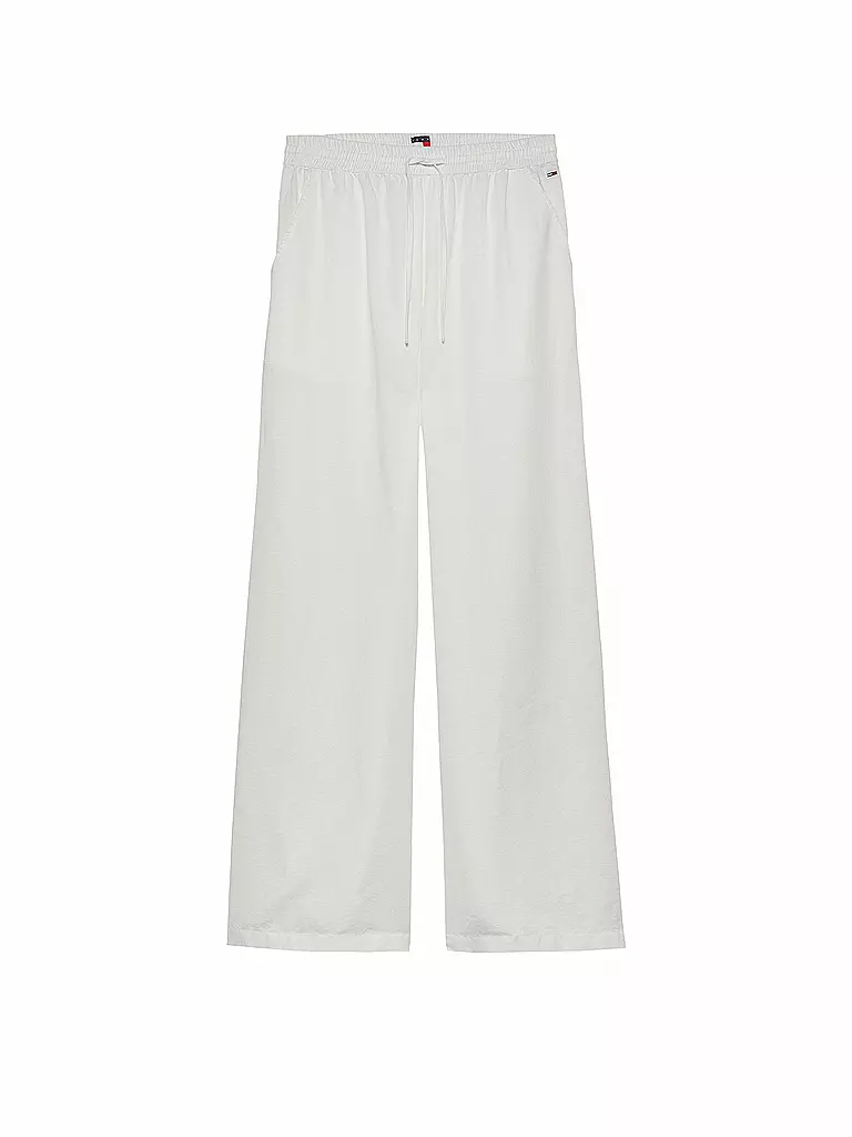 TOMMY JEANS | Hose Wide Leg | weiss