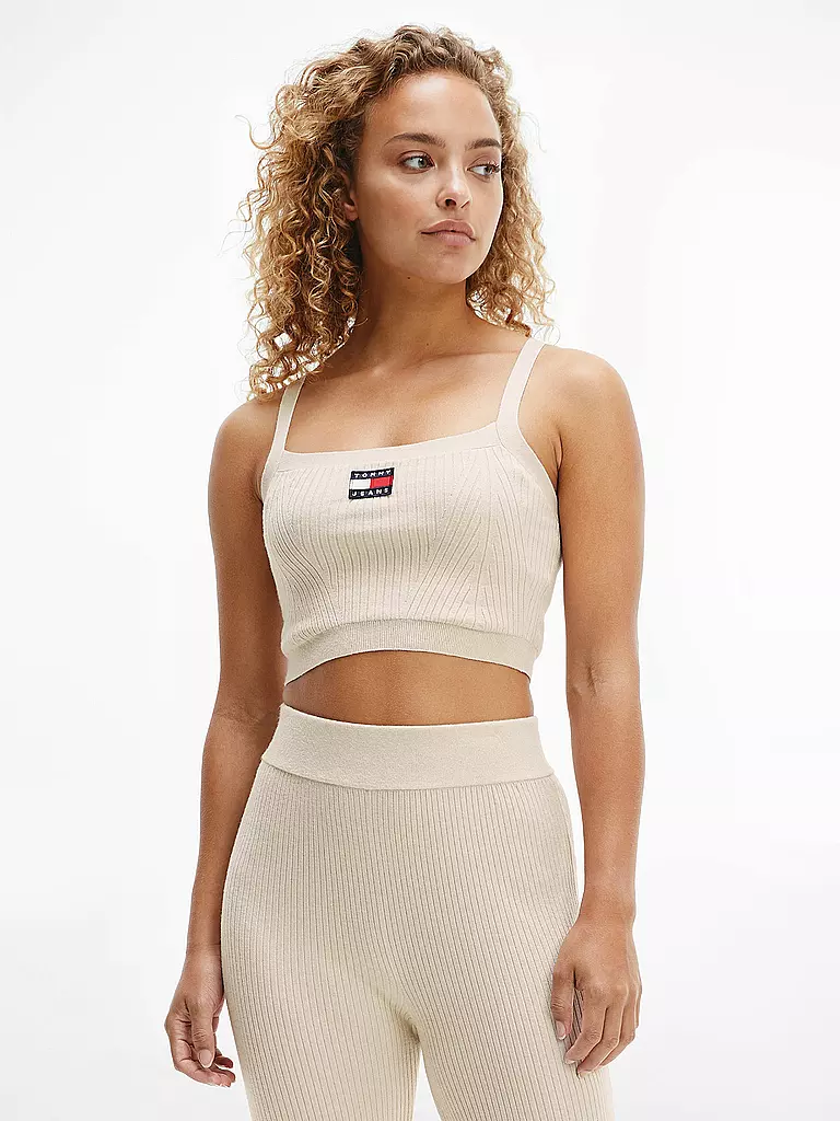 TOMMY JEANS | Stricktop Cropped Fit | creme