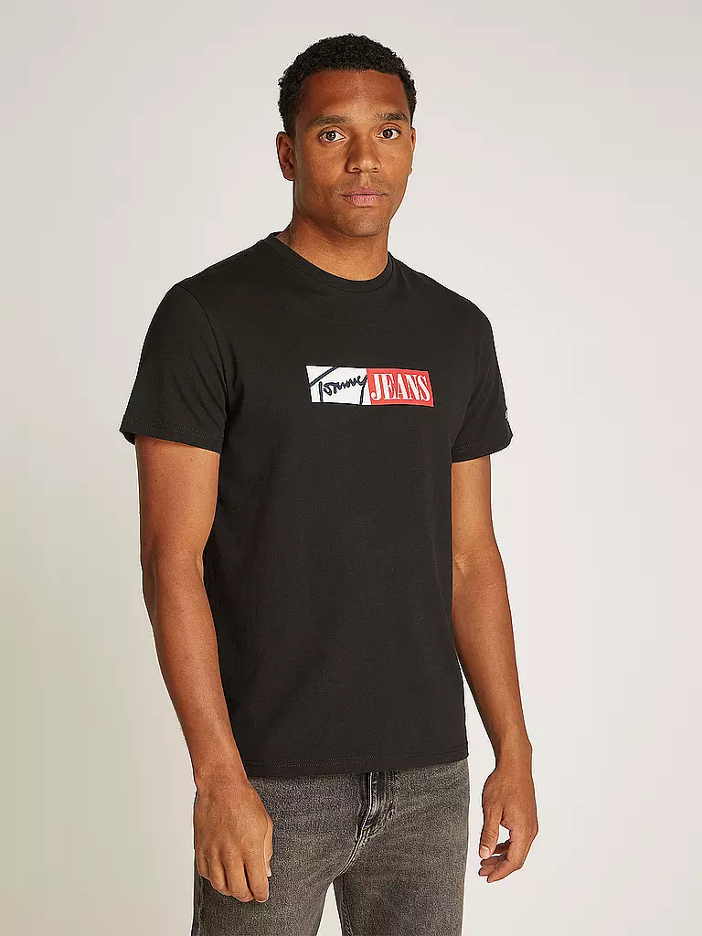 TOMMY JEANS | T-Shirt  | schwarz