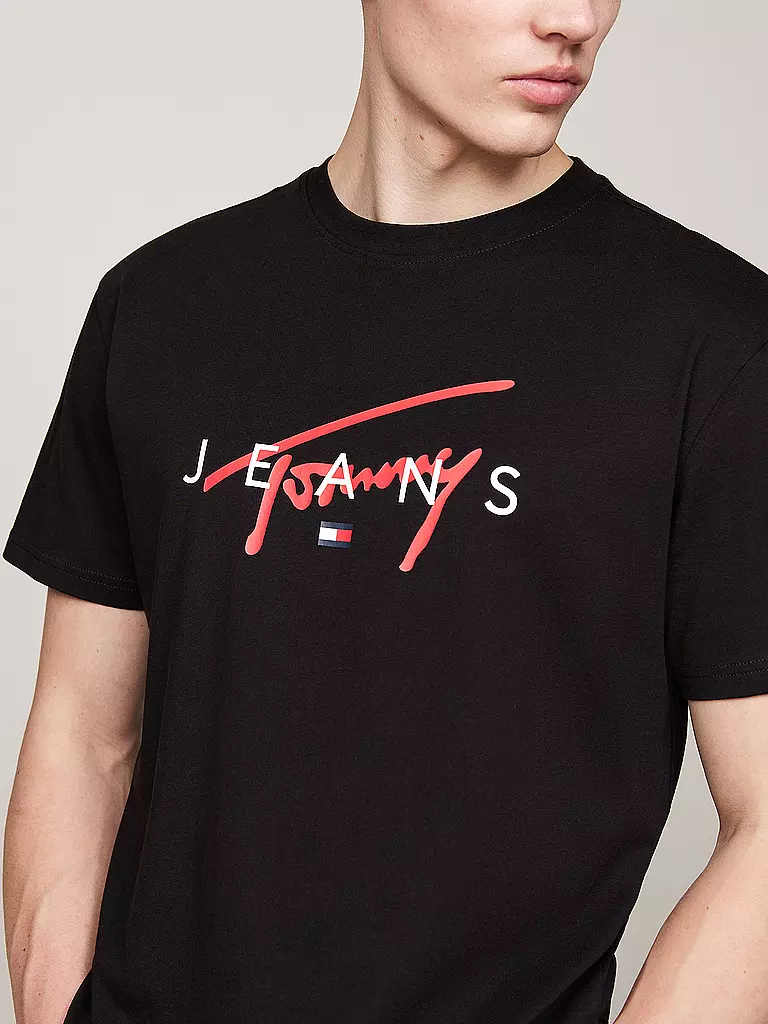 TOMMY JEANS | T-Shirt  | schwarz