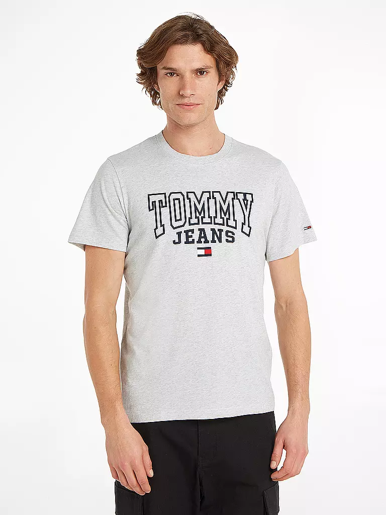 TOMMY JEANS | T-Shirt Regular Fit  | hellgrau