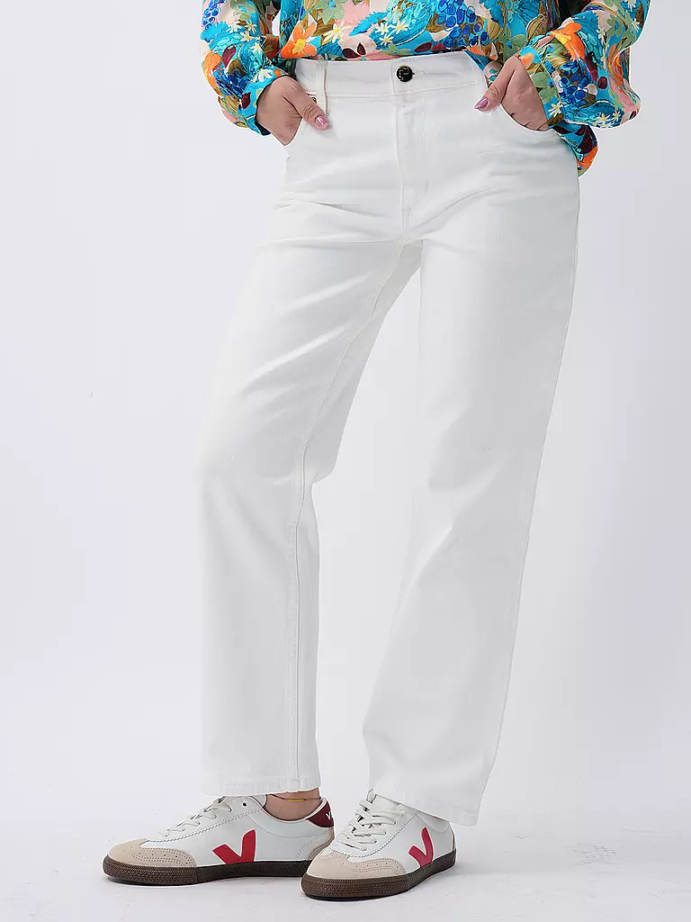 TORY BURCH | Jeans Flared Fit 7/8  | weiss