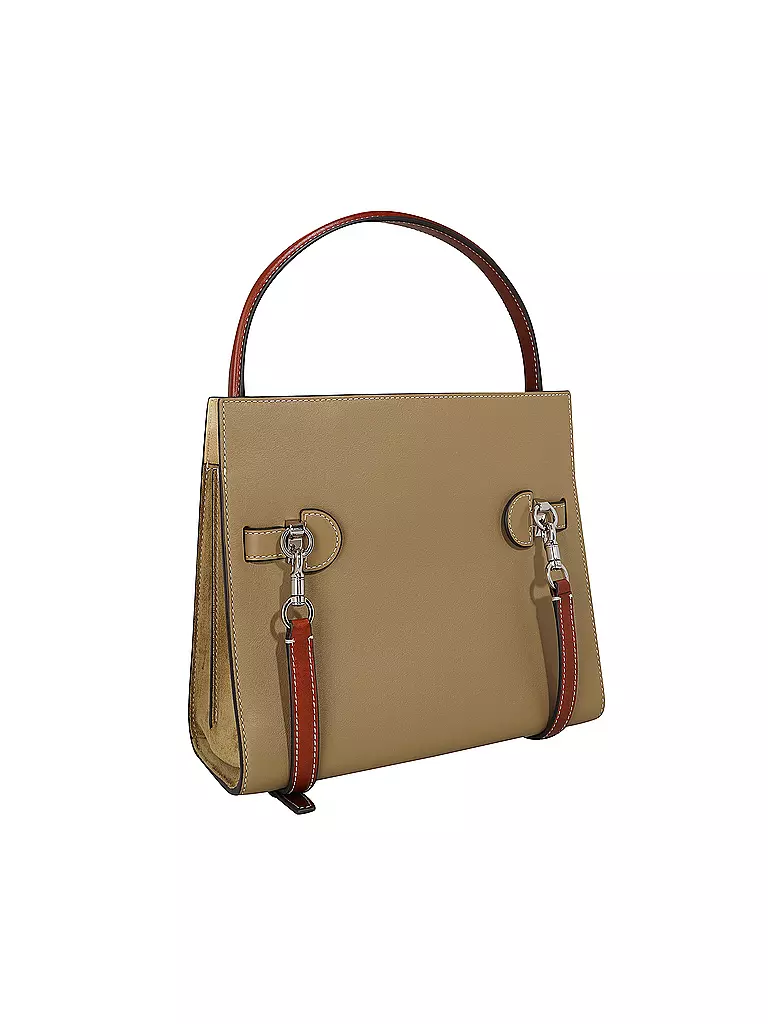 TORY BURCH | Ledertasche - Henkeltasche LEE RADZIEILL Small  | beige