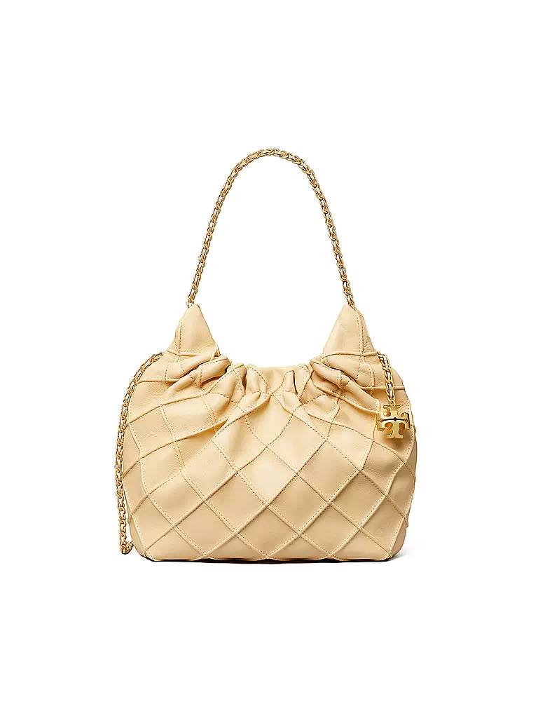 TORY BURCH | Ledertasche - Hobo FLEMING MINI | creme